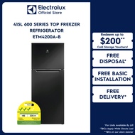 Electrolux ETM4200A-B 415L 600 Series Top Freezer Refrigerator, Black 2-Door Fridge With 2 Years War