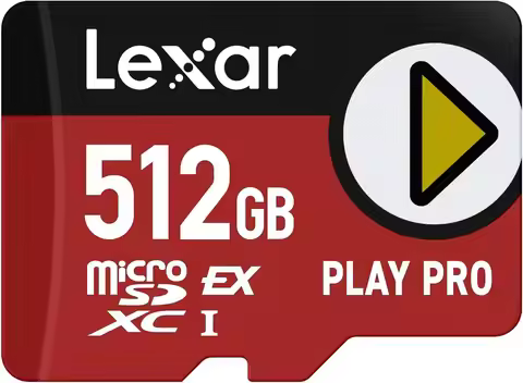 512GB microSD Express Card, UHS-I, C10, U3, V30, Full HD & 4K Support, Up to 900/600 MB/s Speed for 