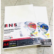 "Renaissance" 100 Pound Drawing Paper R-N-S (A4) 200 Gsm Thick (Smooth Rough Surface) (Pack/50 Sheet