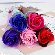 10PCS Length 28 Cm /11 Inches Wide 4.5 Cm /1.7717 Inches Valentine's Day Teacher's Day Soap Rose Sin