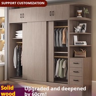 Wardrobe Pakaian Almari pakaian solid wood simple economical wardrobe multifunctional wardrobe