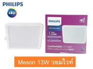 Philips รุ่นใหม่ ทรงสี่เหลี่ยม ดาวน์ไลท์ ฟิลิปส์ LED รุ่น MESON 59465 13W Panel LED Square แสงวอมไวท์ 3000K