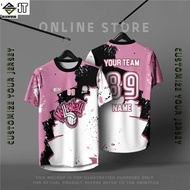 Custom Name Volleyball Jersey Long Sleeve & Short Sleeve Baju Sukan Virus Malaysia Unisex