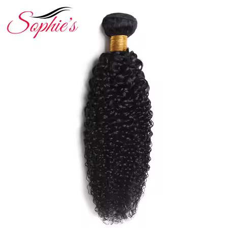 Sophie's Hair Peruvian Human Hair bundles Kinky Curly Natural Color Remy Hair 8-26 inchs Hair Extens