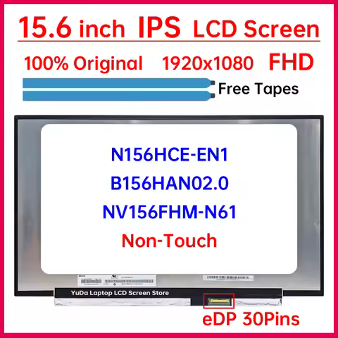 15.6" Laptop LCD Screen N156HCE-EN1 B156HAN02.0 NV156FHM-N61 Display Matrix Panel Replacement 1920x1