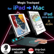 (SG) ALON iPad Magic Trackpad Folio Keyboard Case for Air 5/4/10.2/Pro 11/12.9/10th Gen/Mini 6/Air 3/Pro 10.5 (Backlit)