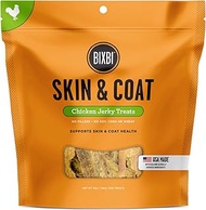 BIXBI Skin & Coat Support Chicken Jerky Dog Treats, 12 oz - USA Made Grain Free Dog Treats - Antioxi