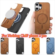 For Nothing CMF Phone 2 Pro Case for CMF Phone 2Pro Magnetic Leather Back Cover for NothingCMFphone2