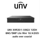 UNV XVR301-08G3 12CH BNC/5MP Lite Mini 1U H.265 audio over coaxial
