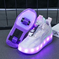 Roller skate shoes with LED lights, dual wheels, detachable, for children. J4ER