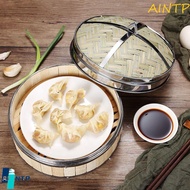 AINTP Steamer Basket Bao Buns Gift Idea Bamboo Lid Steam Basket Kitchen Gadget Chinese Food Steamer