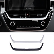 HYS ABS เคลือบ/คาร์บอนไฟเบอร์สำหรับ Toyota Corolla Cross SUV 2020 2021อุปกรณ์เสริมแถบนำทางรถยนต์ปกแต