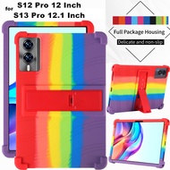 for 2025 S12 S13 12 12.1 Inch Android Tablet Case Super Shockproof Soft Silicone Protective Case Sta