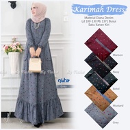 Karimah Dress Diana Denim Grey Abu Busui Realpict Original