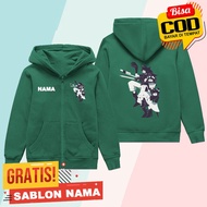 CHILDREN'S ZIPPER HOODIE JACKET WITH FUNDAMENTAL PAPER EDUCATION MISS CIRCLE MISS BLOOMIE MISS THAVE