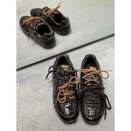 Black Lacquer Sheep Leather Sneakers - 530 Series German Training Shoe