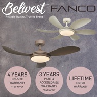 (36W EXTREME BRIGHT LED - NATURAL WIND - LAST MEMORY) FANCO GIRASOL DC Motor Ceiling Fan - 3 &amp; 6 Blades 46 inch
