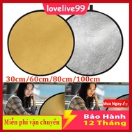 Reflector, round reflector, size 30cm/60cm/80cm/100cm, 2 colors in 1 gold/silver used to increase li