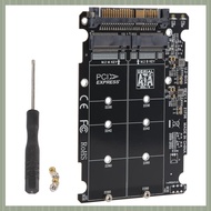 (QJWR) 2 in 1 M.2 NVMe SATA U2PCB M.2 NVME SSD Key M Key B SSD to U.2 SFF-8639 Adapter PCIe M2 Conve