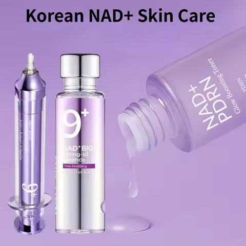 NAD+ Peptides Glow Boosting Toner + Firming Serum + No.9 Eye Cream - Korean Anti Wrinkle Brighten Da