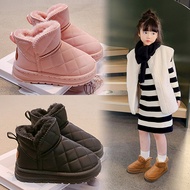 Children Snow Boots with Thick Fur Kids Warm Boots Waterproof Soft Bottom 2025 Winter New Boys Girls