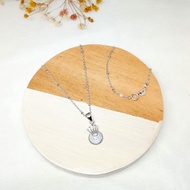 R0l3x Mini Necklace, Authentic 925 Silver, White Gold Plated - LT017