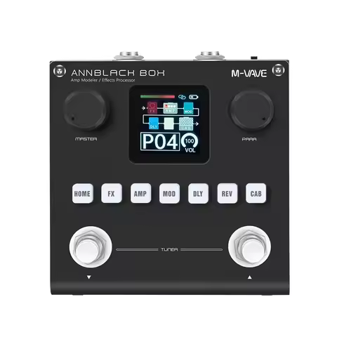 M-VAVE Blackbox / Annblack box Guitar / Bass AMP Modeler Multi Effects Processor Rechargeable for El