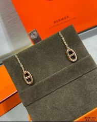 Hermès愛馬仕豬鼻子經典耳環 幾乎全新連原盒 金色 香港可寄快遞