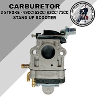 CARBURETOR FOR 2 STROKE 49CC/ 52CC/ 63CC/ 71CC STAND UP SCOOTER