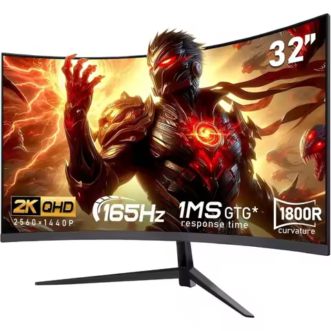 USA Stock 32 Inch 2K QHD 2560x1440P 165Hz 1ms Curved Gaming Monitor FreeSync 98% sRGB 178 Degree Vie