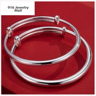 【Hot Sale】Malaysia Ready Stock Jewellery Pure Silver 925 Original Sterling Silver Bangle Bracelet for Women Korean Style Gelang Tangan Perempuan Viral Murah Gelang Tangan Silver Bracelet Gifts for Women Party Accessories