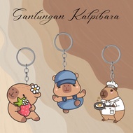 GANTUNGAN Capybara Character Acrylic Keychain | Capybara Acrylic Keychain | Capybara Theme Keychain