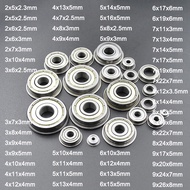 10 pcs Flanged Bearings Bore 2mm 3mm 4mm 5mm 6mm 7mm 8mm 9mm F625 F605 F608 MF105 MF115 F695 ZZ Mini