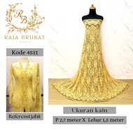 Code 4531 - Metallic Cord Lace Brocade Panel Fabric - Grade B - Length 2.7 m Width 1.5 m - wedding, 