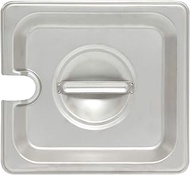Thunder Group STPA5160CS Steam Table Pan Cover, 1/6 Size, Slotted with Handle, Reinforced Corners, 2