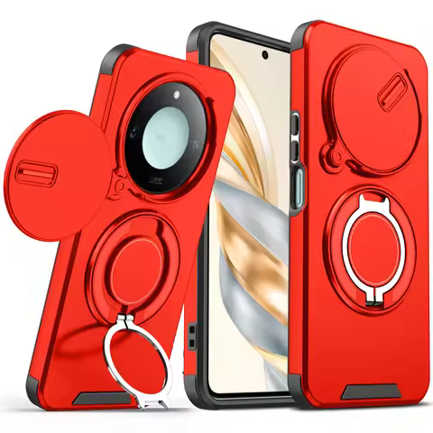 For Honor X9c Smart Case Honor X9c Smart Phone Case Duty Rugged Armor Magnetic Bracket Slide Camera 