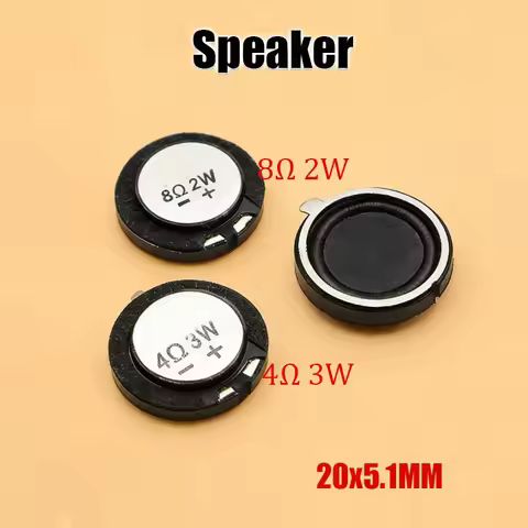 2PCS 20MM Plastic Composite Membrane For 8Ohm 2W 4Ohm 3W Speaker 20mm 8 4 Ohm 2 3 Watt 2CM Ultra-thi