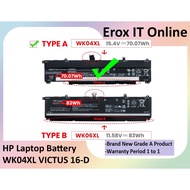 HP WK04XL VICTUS 16-D 16-E M38822-AC1 WK04070XL-PL HSTNN-IB9V M39179-005 HSTNN-0B2C Laptop Battery