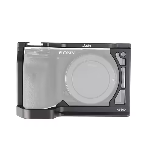 Camera Cage for Sony A6600 DSLR Rig Cold Shoe Mount Universal 1/4 3/8 Threaded Holes Aluminum Alloy