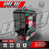 SQUARE CAGE DECAL STICKER - EBOD LIVERPOOL SQUARE BIRD CAGE DECAL EB03
