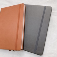 Sổ Journal bìa da PU Nâu / Đen giấy Grid ô vuông Dot Chấm Bi dày 100gsm - Sổ làm Bullet Journal size