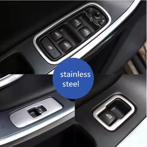 Window Button Panel Cover Sticker Set for Volvo Volvo XC60 S60/L V60 Car Window Switch Lifting Decor