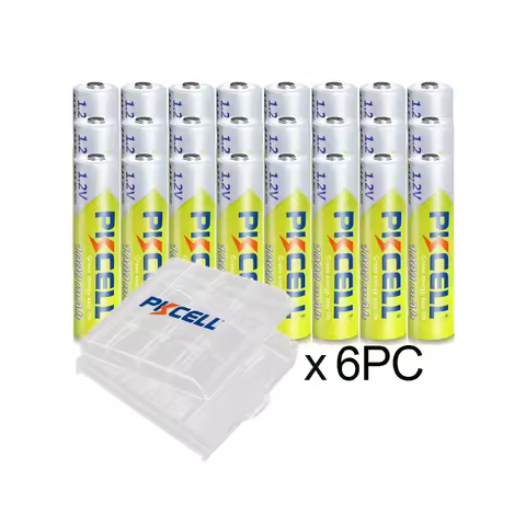 24PC PKCELL 1.2V AAA 1000mah Batteries Ni-MH AAA Rechargeable Batteries And 6PC Battery Box For remo