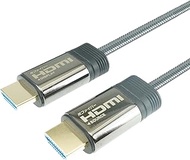 Holic HH500-606GY Fiber Optic HDMI Cable, 164.0 ft (50 m), Mesh Type, Gray