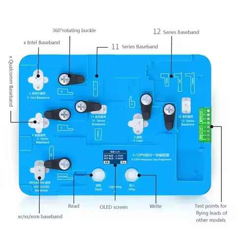 JCID Integrated Chip Programmer Baseband Logic Intel Qualcomm EEPROM for IPhone X XS 11 12 13 14 15 