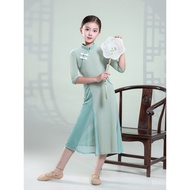 Children's Cheongsam Female Costume Performance Outfit Classical Dance Costume Gauze Ethnic Dance Pr