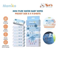 Mamiko Mini PURE Water Baby Wipes - Baby Wet Wipes - Non-Alcoholic