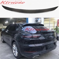 Carbon Fiber Spoiler For Porsche Cayenne Coupe 2020 2021 2022 High Quality Wing Lip Roof Spoilers