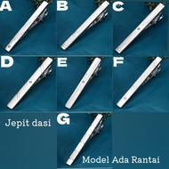 Tie Pin Men's Silver Chain Tie Pin Brooch Clip