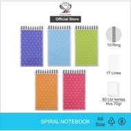 EAGLE A6 Spiral Notebook with Polka Dot Pattern Spiral Notebook Spiral Notebook / SpiralNotes EP 800